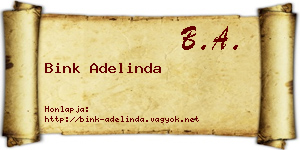 Bink Adelinda névjegykártya